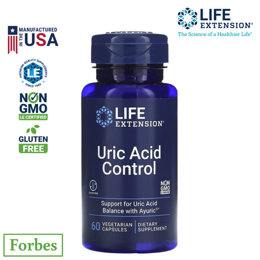 Life Extension Uric Acid Control 500 mg 60 Vegetarian Capsules