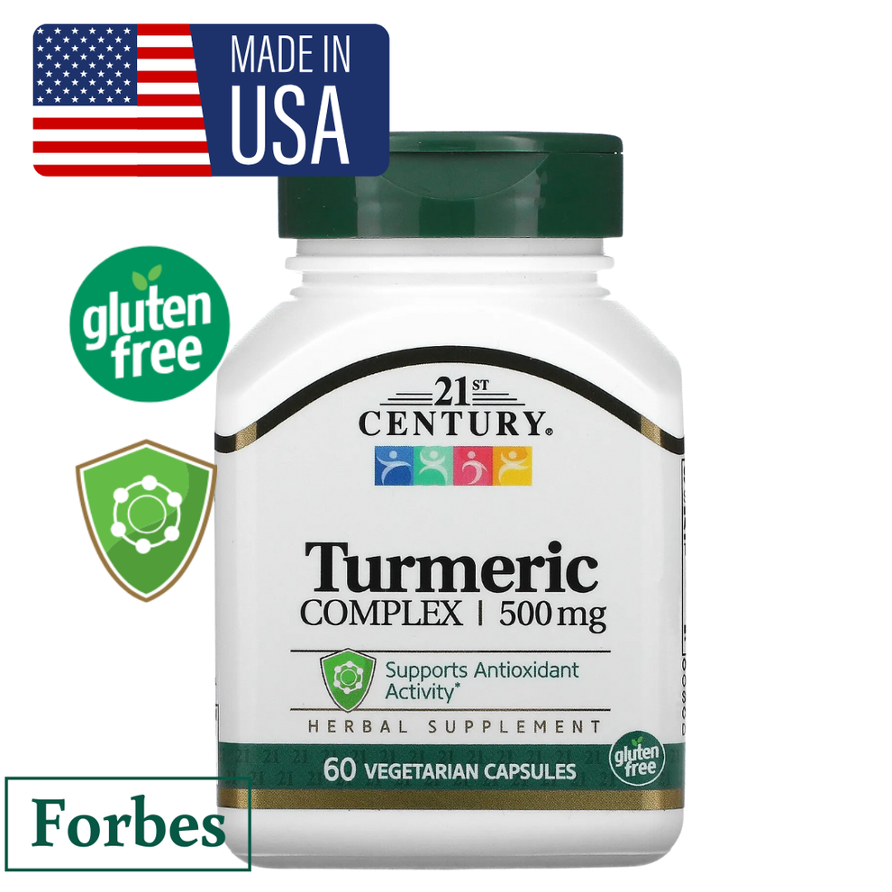 21st Century Turmeric Complex 500 mg 60 Vegetarian Capsules – LaPHARMA