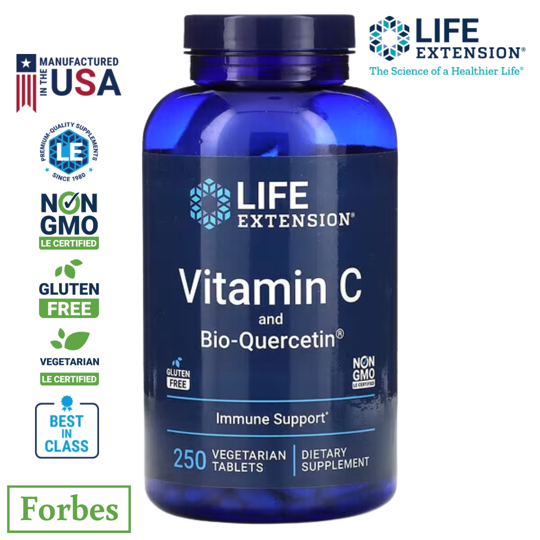 Life Extension Vitamin C and Bio - Quercetin 250 Vegetarian Tablets