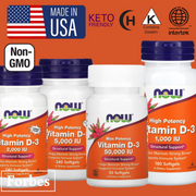 NOW Foods Vitamin D-3 400 1000 2000 5000 10000 50000 IU – Bone & Immune Support Softgels 30s to 240s D3