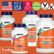 Now Foods Magnesium Citrate Veg Capsules Pure Powder Magnesium Glycinate Magtein Magnesium L-Threonate