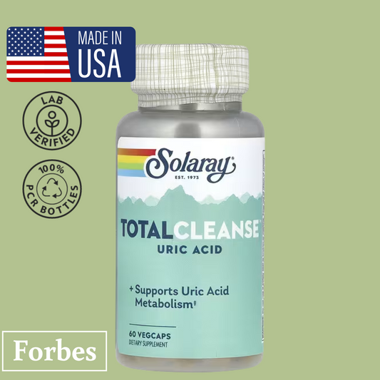 Solaray Total Cleanse Uric Acid Support Supplement 60 Vegan Capsules for Detox and Joint Health
