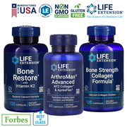 Life Extension Bone Restore Vitamin K2 Strength Collagen Formula ArthroMax Advanced NT2 Collagen