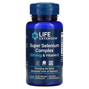 Life Extension Super Selenium Complex & Vitamin E  200 mcg 100 Vegetarian Capsules