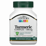21st Century Turmeric Complex 500mg 60 Veg Capsules Joint Antioxidant and Inflammation Support