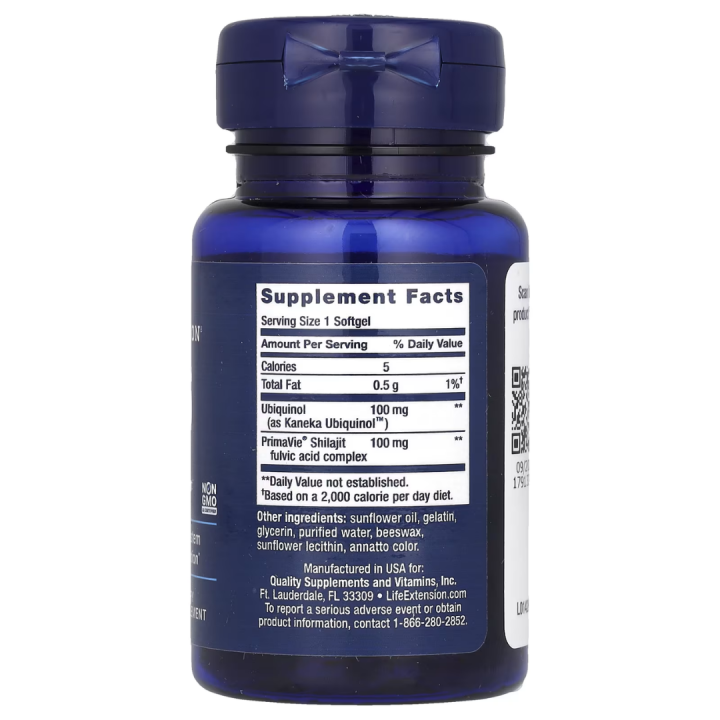 Life Extension Super Ubiquinol CoQ10 with Enhanced Mitochondrial Support 50/100 mg 30/60 Softgels
