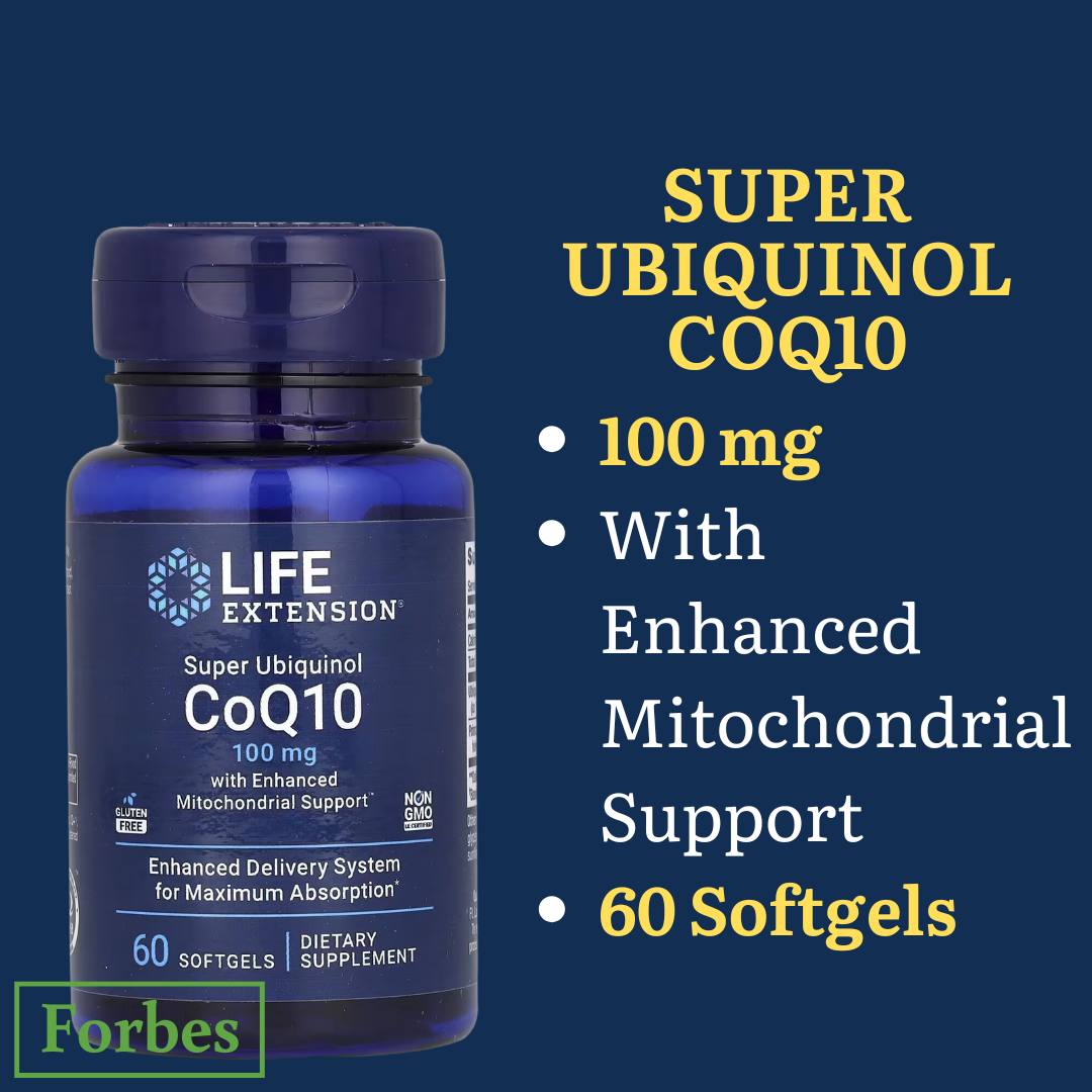 Life Extension Super Ubiquinol CoQ10 100 mg Enhanced Mitochondrial Support 30 & 60 Softgels