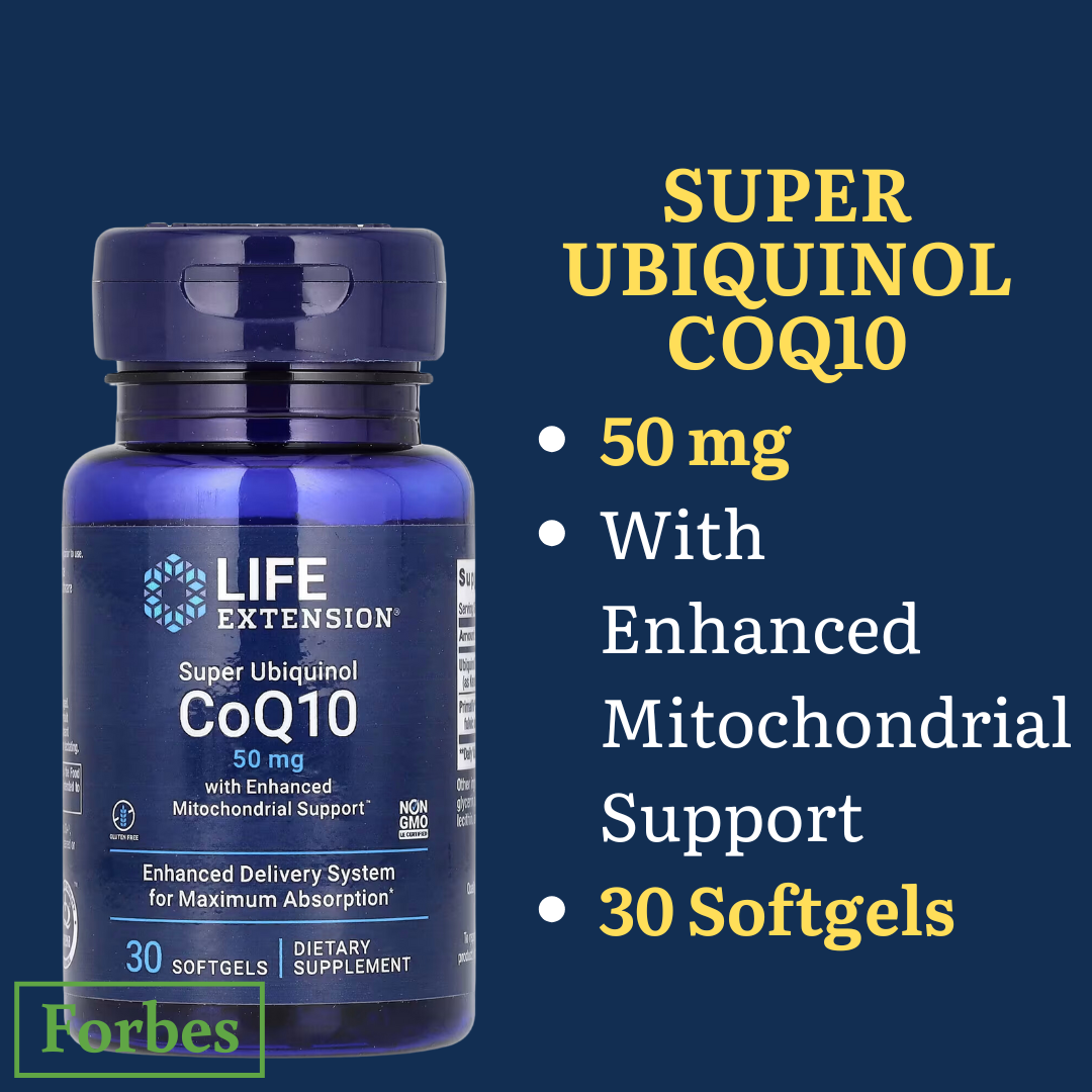 Life Extension Super Ubiquinol CoQ10 100 mg Enhanced Mitochondrial Support 30 & 60 Softgels