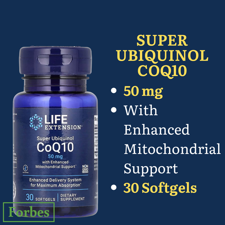 Life Extension Super Ubiquinol CoQ10 100 mg Enhanced Mitochondrial Support 30 & 60 Softgels