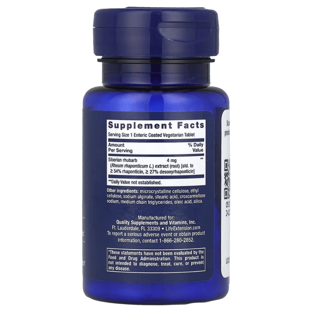 Life Extension Menopause Relief 4 mg 30 Enteric Coated Veg Tabs / Estrogen for Women 30 Veg Tabs