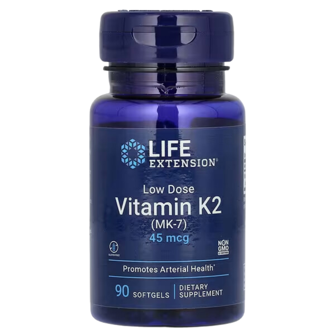 Life Extension Vitamins D & K with Sea - Iodine 60 Caps / Low Dose Vitamin K2 MK - 7 45mcg 90 Sgels