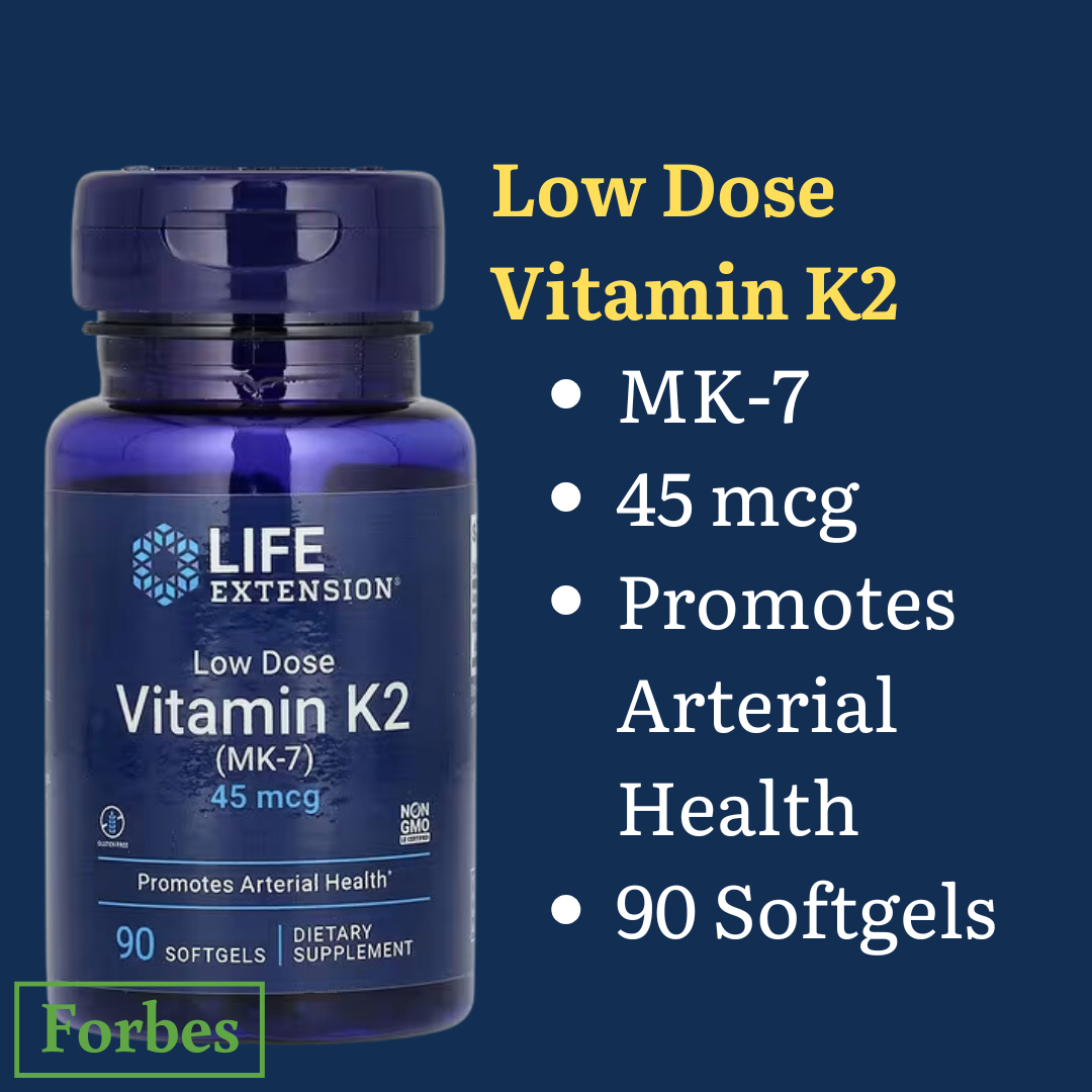 Life Extension Vitamins D & K with Sea - Iodine 60 Caps / Low Dose Vitamin K2 MK - 7 45mcg 90 Sgels
