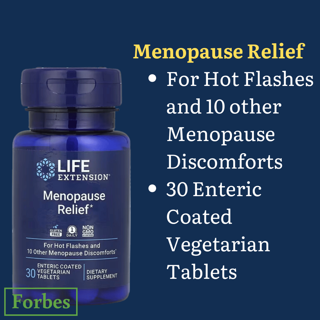 Life Extension Menopause Relief 4 mg 30 Enteric Coated Veg Tabs / Estrogen for Women 30 Veg Tabs