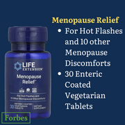 Life Extension Menopause Relief 4 mg 30 Enteric Coated Veg Tabs / Estrogen for Women 30 Veg Tabs