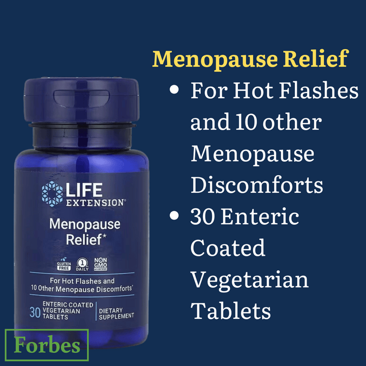 Life Extension Menopause Relief 4 mg 30 Enteric Coated Veg Tabs / Estrogen for Women 30 Veg Tabs