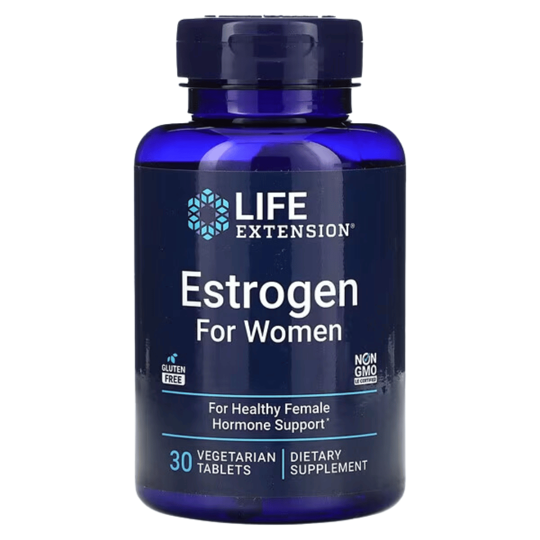 Life Extension Menopause Relief 4 mg 30 Enteric Coated Veg Tabs / Estrogen for Women 30 Veg Tabs