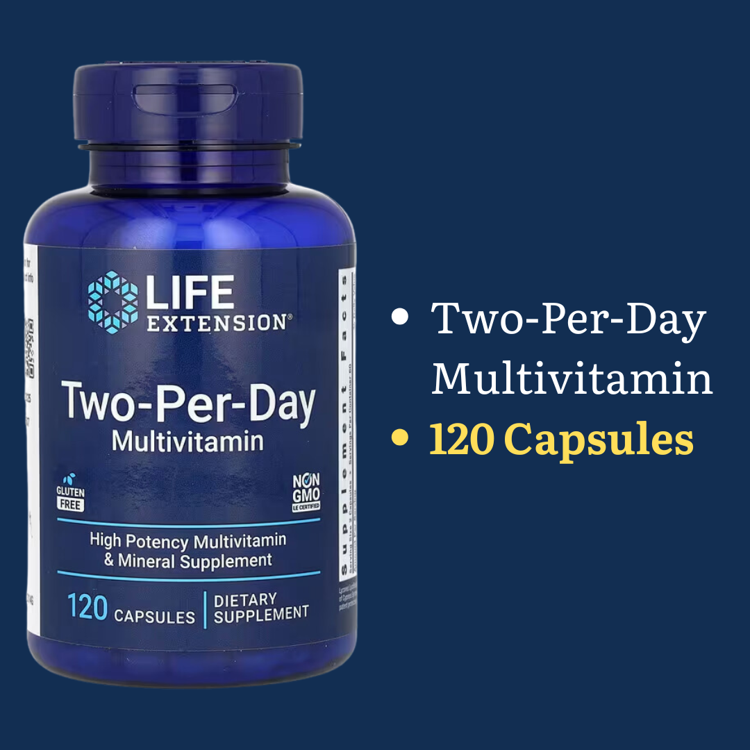 Life Extension Two-Per-Day Multivitamin - Complete Daily Nutrition | Premium USA Formula
