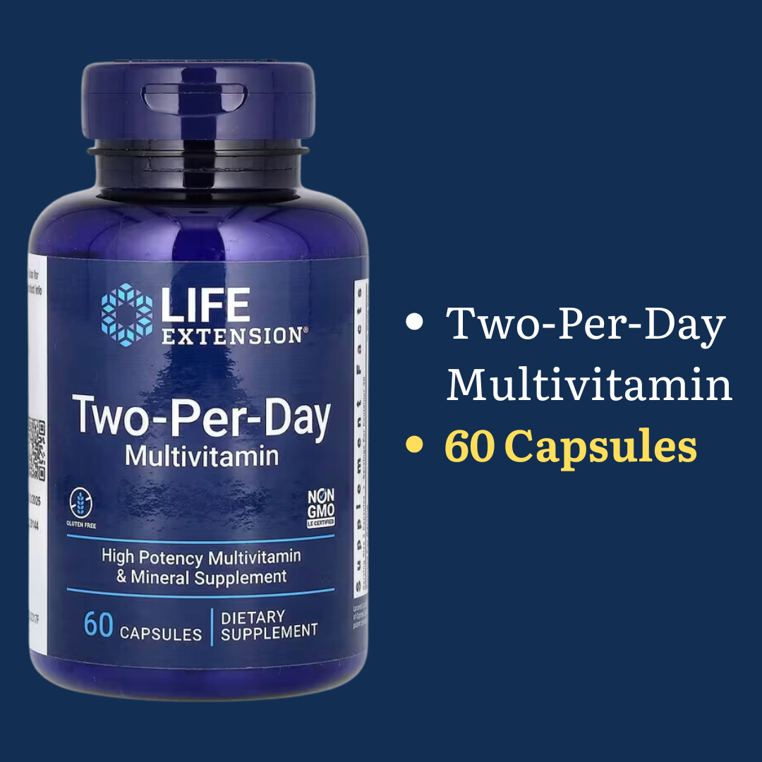 Life Extension Two-Per-Day Multivitamin - Complete Daily Nutrition | Premium USA Formula