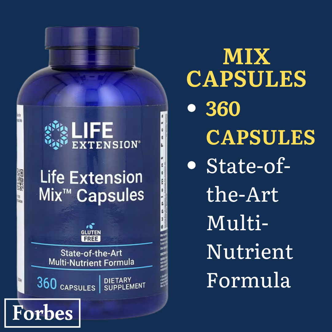 Life Extension Mix Tablets 240 / Mix Capsules 360 / Mix Powder 0.79 lbs 360g