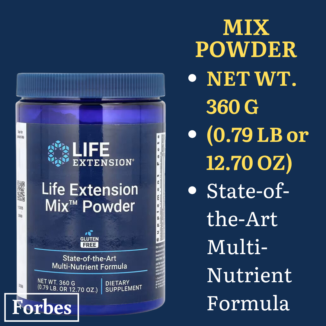 Life Extension Mix Tablets 240 / Mix Capsules 360 / Mix Powder 0.79 lbs 360g