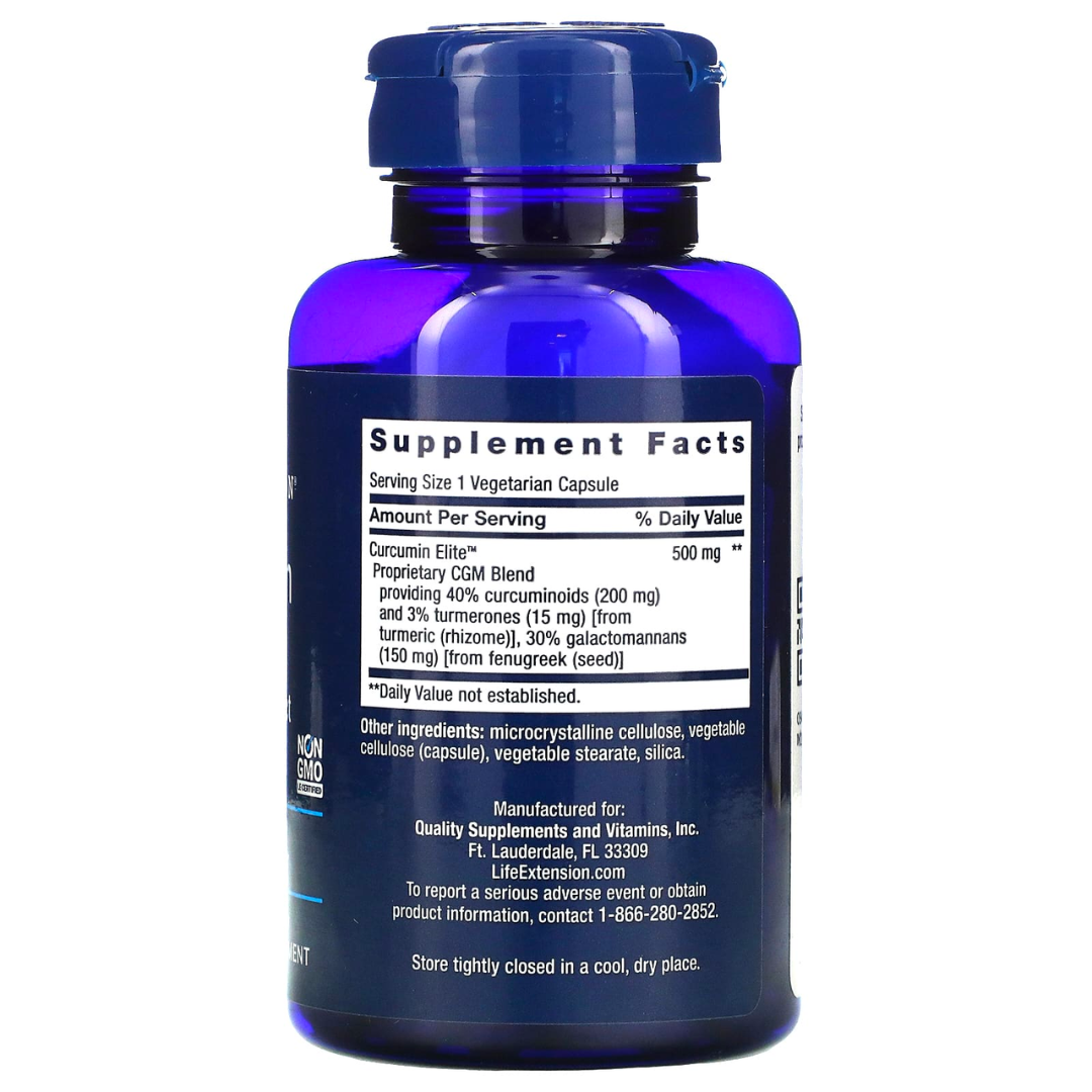 Life Extension Curcumin Elite Turmeric Extract 30 / 60 Vegetarian Capsules