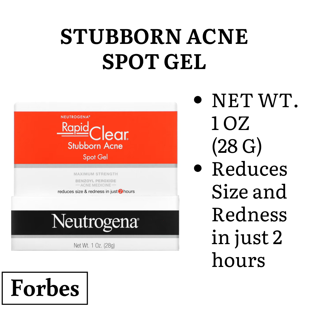 NEUTROGENA Stubborn Acne AM PM Spot Gel On-the-Spot Treatment for Marks & Breakouts 0.75–2 oz