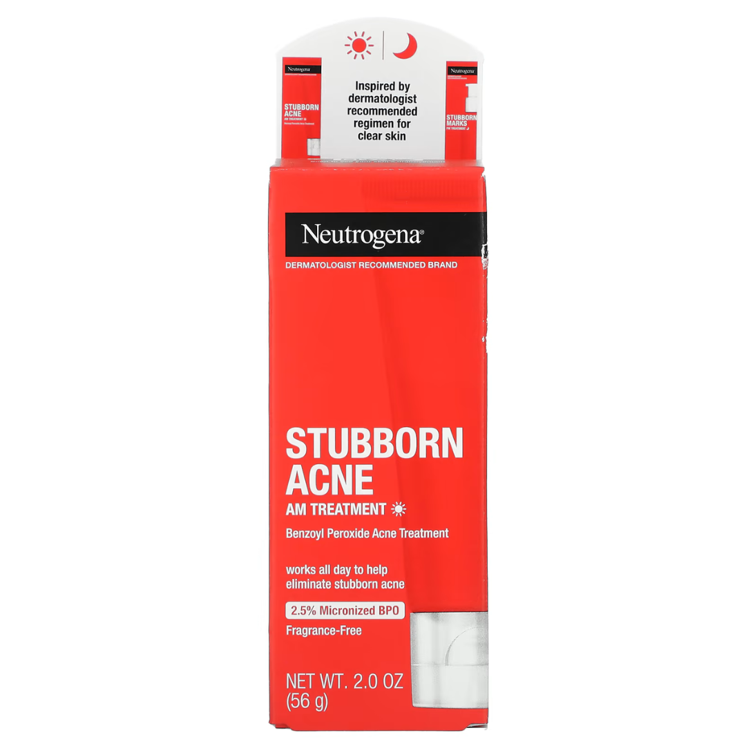 NEUTROGENA Stubborn Acne AM PM Spot Gel On-the-Spot Treatment for Marks & Breakouts 0.75–2 oz