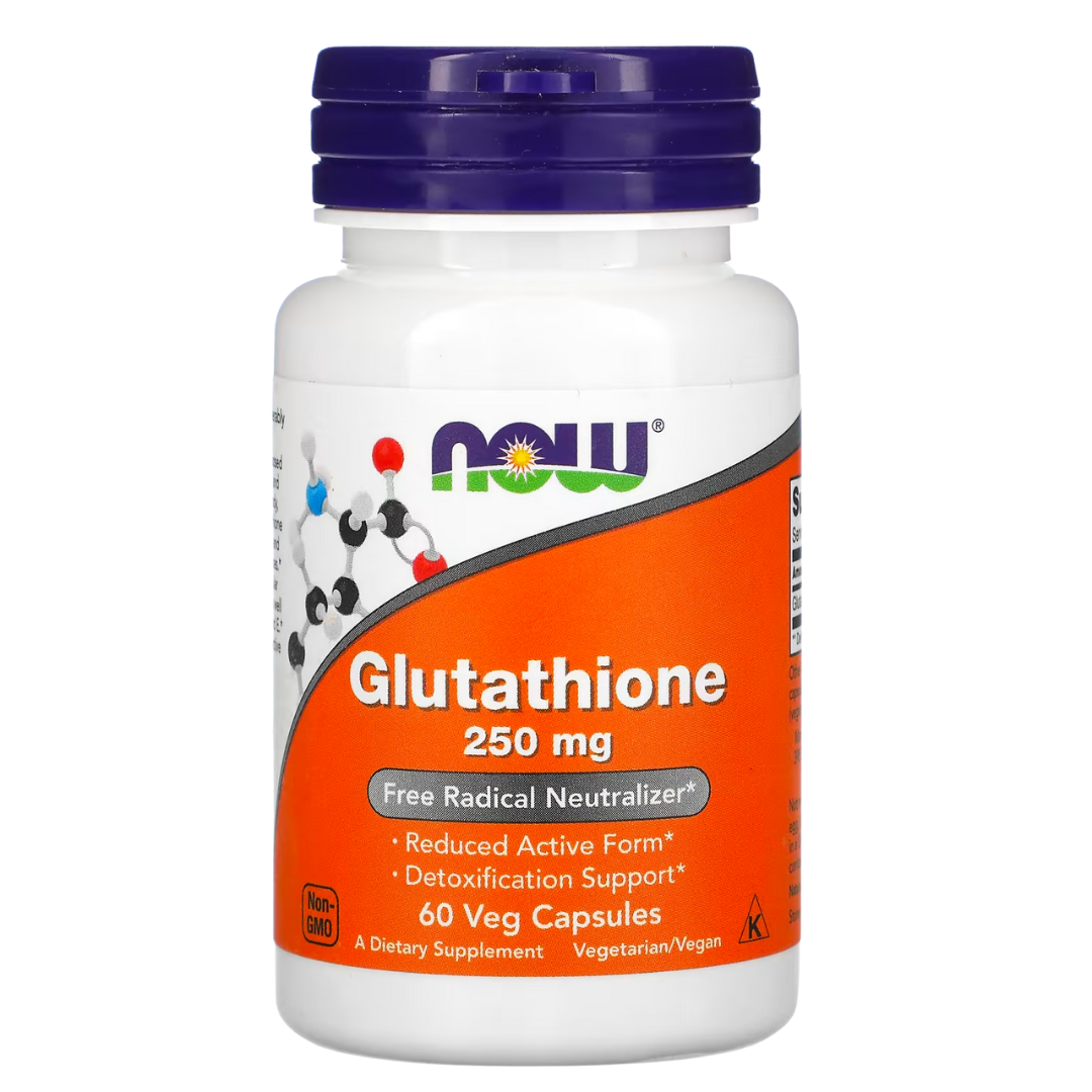 NOW FOODS Glutathione 250mg & 500mg | 30 60 120 Veg Capsules | Antioxidant Support