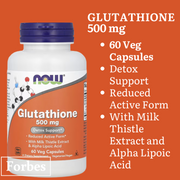 NOW FOODS Glutathione 250mg & 500mg | 30 60 120 Veg Capsules | Antioxidant Support