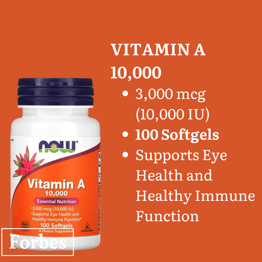 NOW FOODS Vitamin A 25000 & 10000 IU – Eye & Immune Support 250 & 100 Softgels