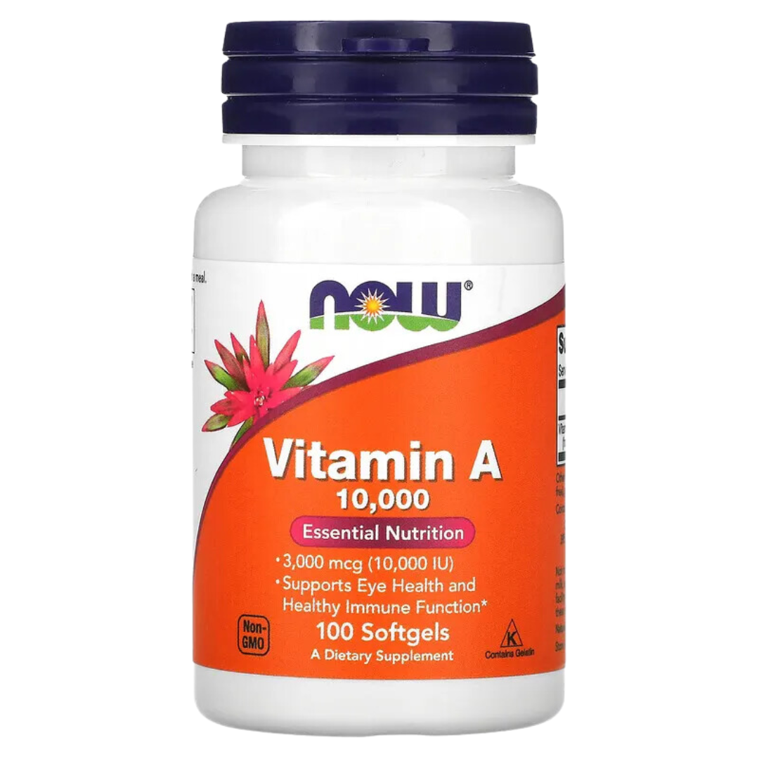 NOW FOODS Vitamin A 25000 & 10000 IU – Eye & Immune Support 250 & 100 Softgels