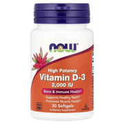 NOW Foods Vitamin D-3 400 1000 2000 5000 10000 50000 IU – Bone & Immune Support Softgels 30s to 240s D3