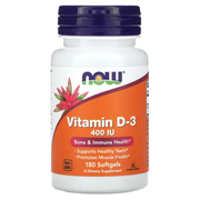 NOW Foods Vitamin D-3 400 1000 2000 5000 10000 50000 IU – Bone & Immune Support Softgels 30s to 240s D3