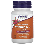 NOW Foods Vitamin D-3 400 1000 2000 5000 10000 50000 IU – Bone & Immune Support Softgels 30s to 240s D3