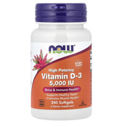 NOW Foods Vitamin D-3 400 1000 2000 5000 10000 50000 IU – Bone & Immune Support Softgels 30s to 240s D3