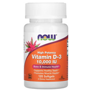 NOW Foods Vitamin D-3 400 1000 2000 5000 10000 50000 IU – Bone & Immune Support Softgels 30s to 240s D3