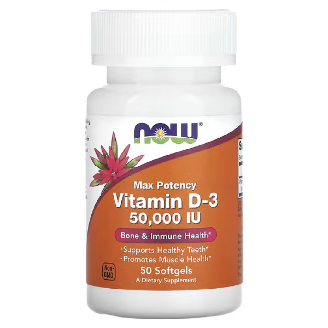 NOW Foods Vitamin D-3 400 1000 2000 5000 10000 50000 IU – Bone & Immune Support Softgels 30s to 240s D3