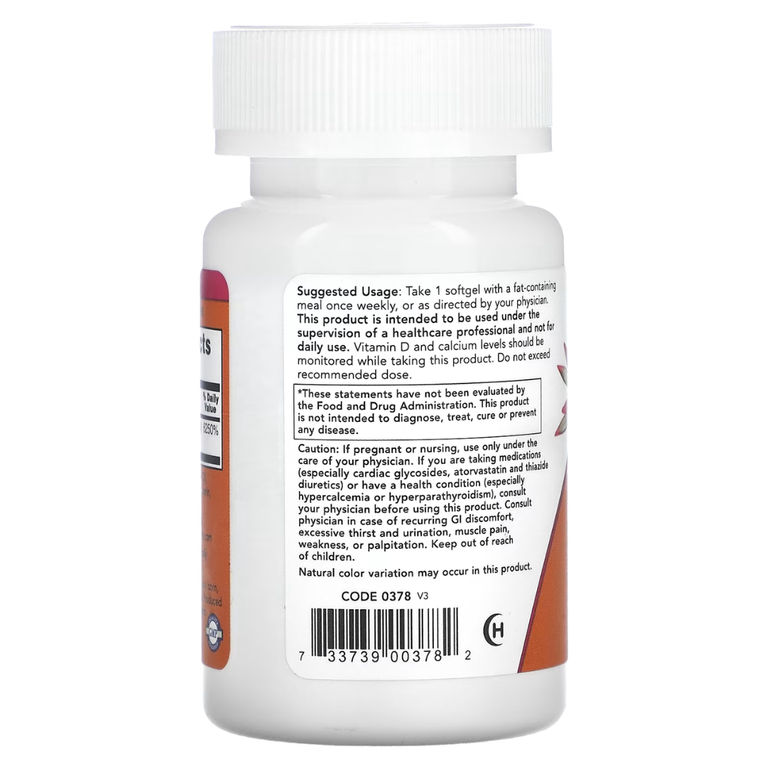 NOW Foods Vitamin D-3 400 1000 2000 5000 10000 50000 IU – Bone & Immune Support Softgels 30s to 240s