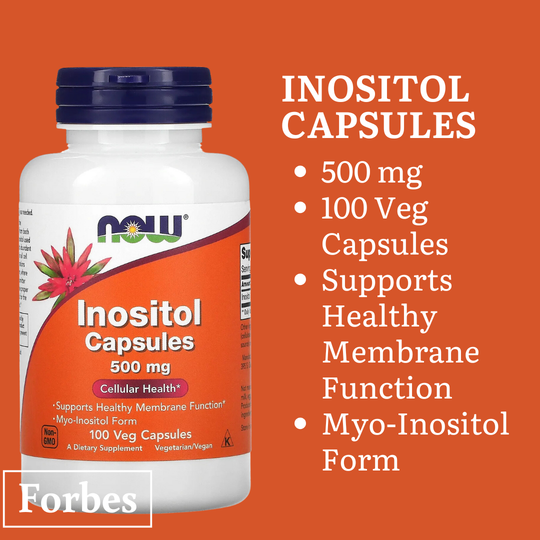 NOW FOODS Inositol 500mg and Choline & Inositol 100 Veg Capsules for Brain and Nerve Health