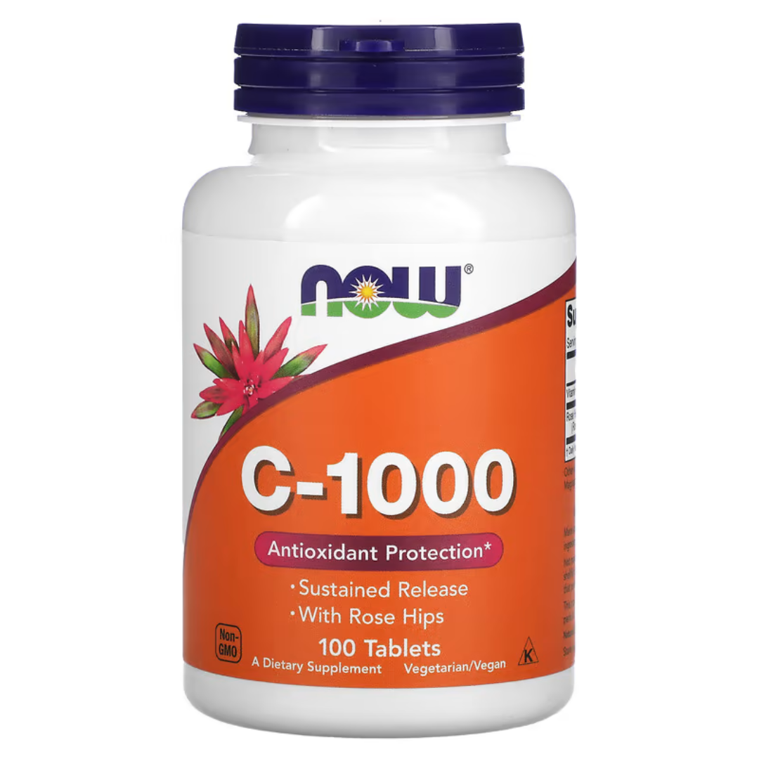 Now Foods C-1000 C-500 Calcium Ascorbate-C Ascorbic Acid Vitamin C Buffered Rose Hips 250 / 100 Tablets 250 Capsules