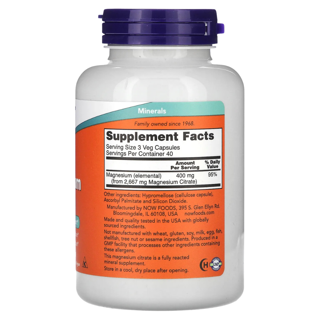 Now Foods Magnesium Citrate Veg Capsules Pure Powder Magnesium Glycinate Magtein Magnesium L-Threonate