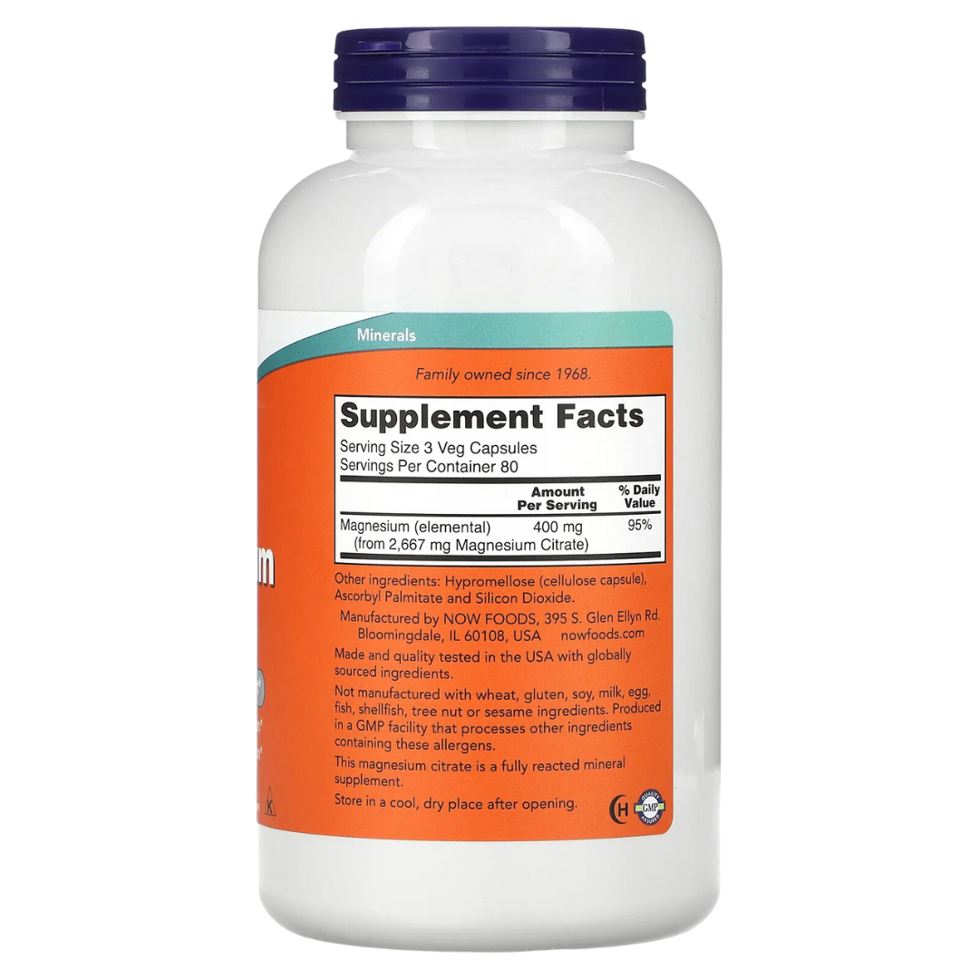 Now Foods Magnesium Citrate Veg Capsules Pure Powder Magnesium Glycinate Magtein Magnesium L-Threonate