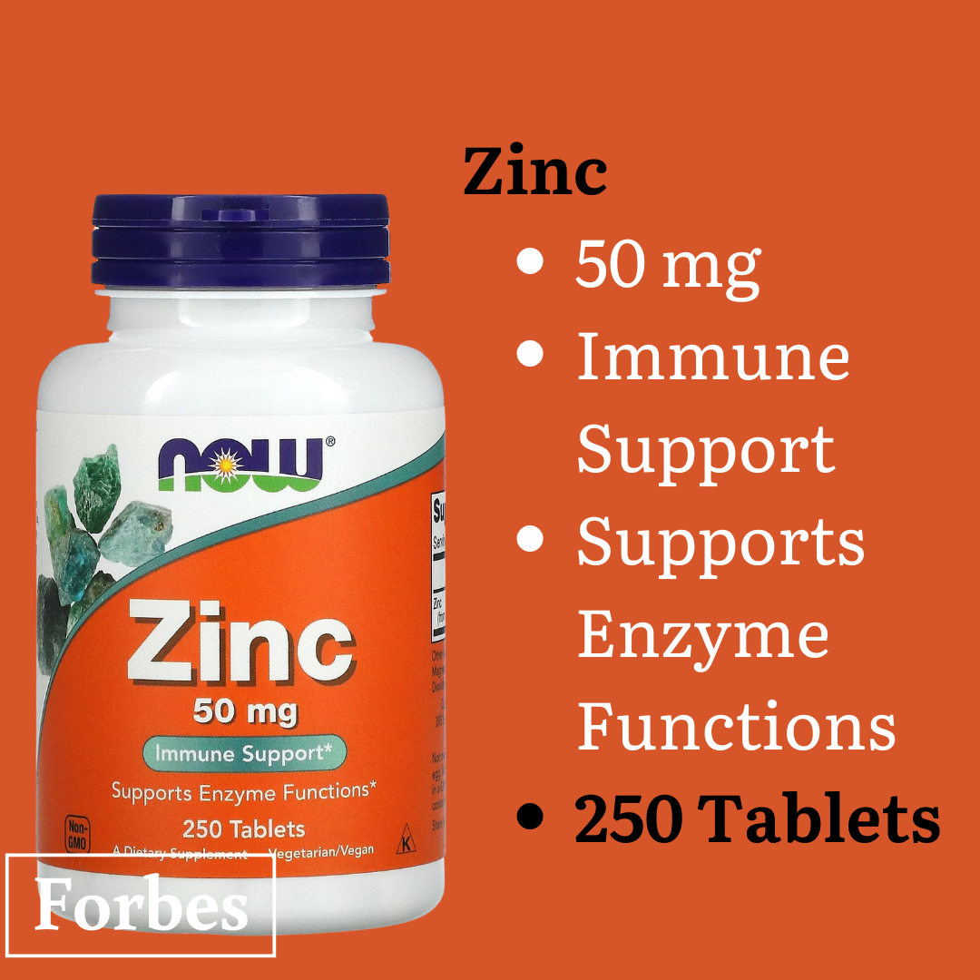 Now Foods Zinc Glycinate Zinc Picolinate 50 mg 250 Tablets / 120 Veg Capsules / Softgels