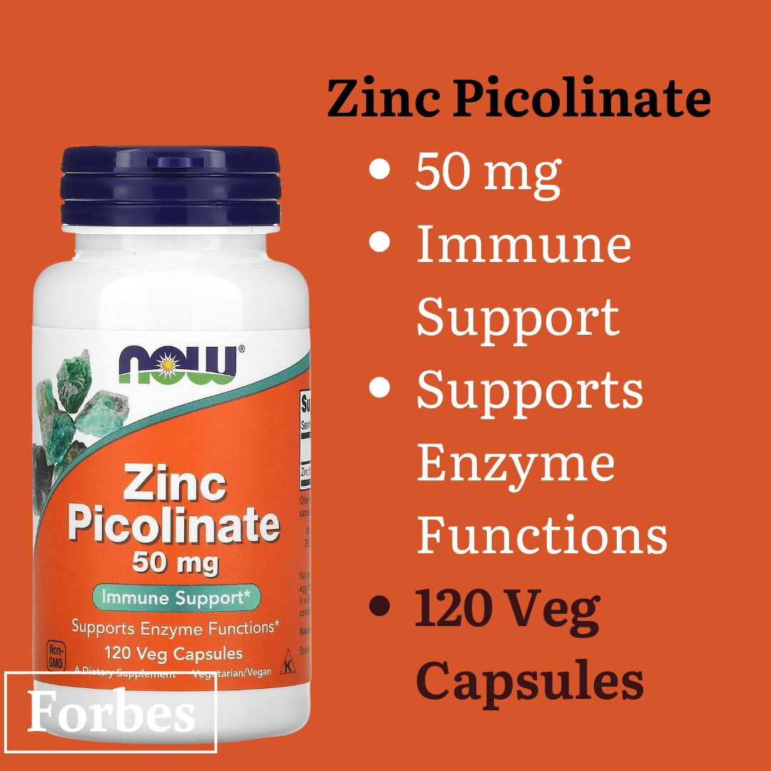 Now Foods Zinc Glycinate Zinc Picolinate 50 mg 250 Tablets / 120 Veg Capsules / Softgels