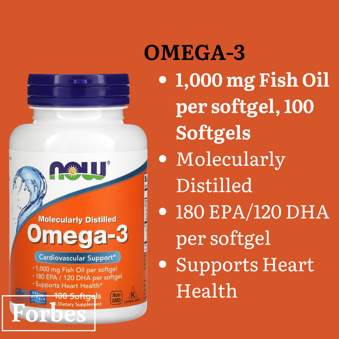 NOW Omega-3 Fish Oil 1000–2000mg | EPA / DHA | 30–500 sg - Heart & Brain Support - Enteric Coated