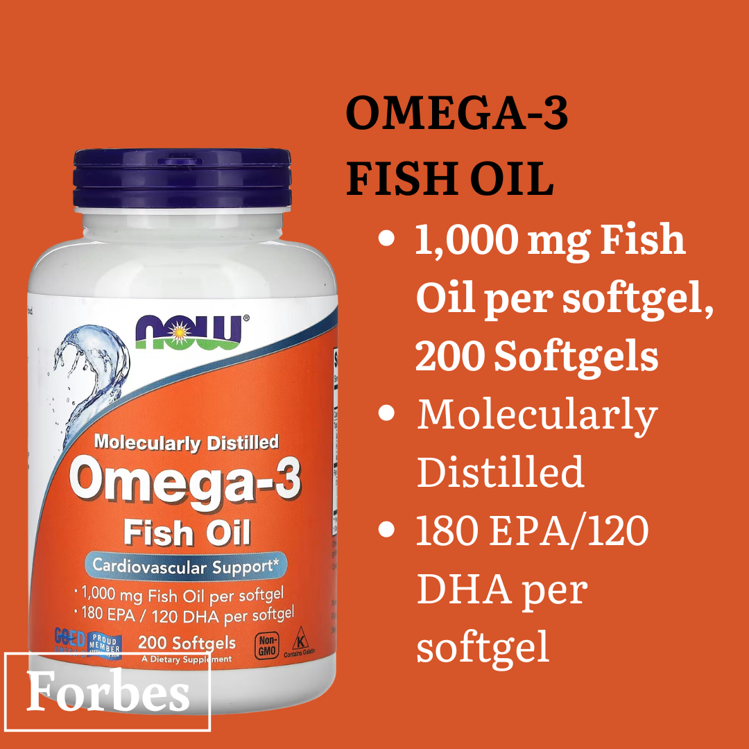 NOW Omega-3 Fish Oil 1000–2000mg | EPA / DHA | 30–500 sg - Heart & Brain Support - Enteric Coated
