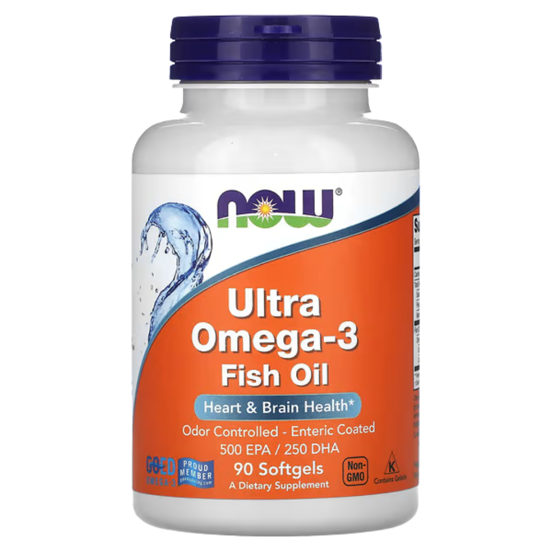 NOW Omega-3 Fish Oil 1000–2000mg | EPA / DHA | 30–500 sg - Heart & Brain Support - Enteric Coated