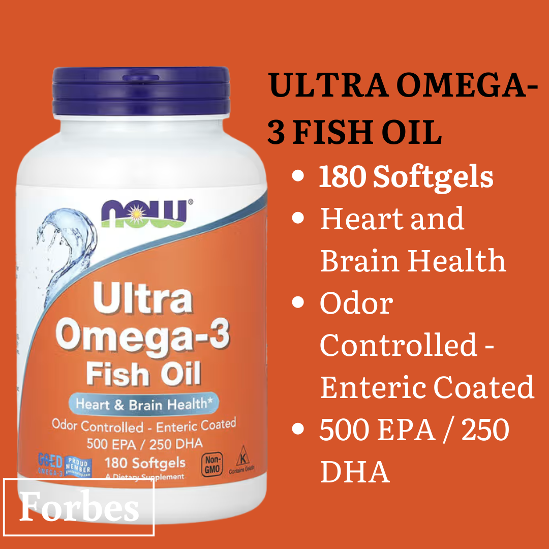 NOW Omega-3 Fish Oil 1000–2000mg | EPA / DHA | 30–500 sg - Heart & Brain Support - Enteric Coated