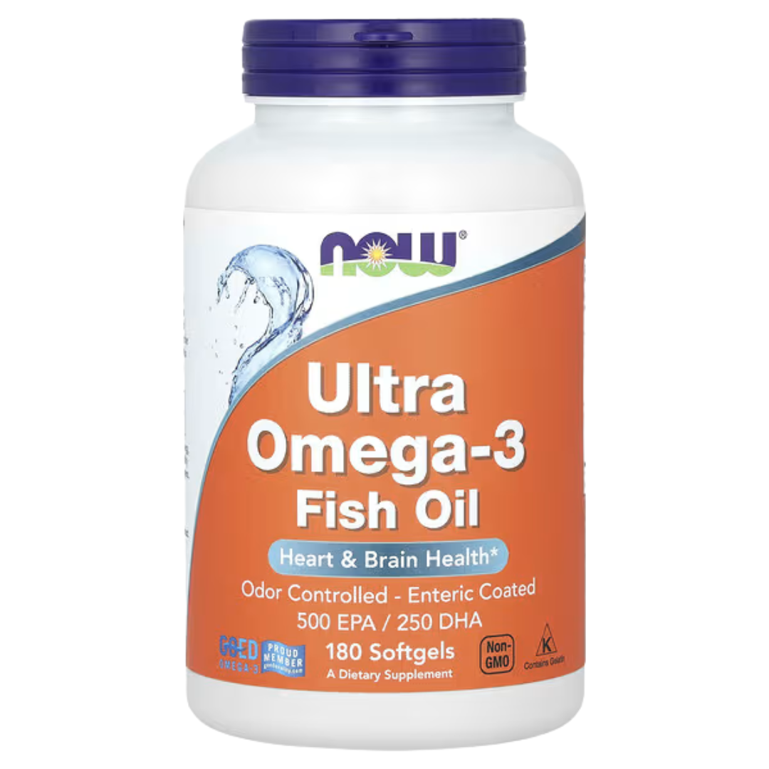 NOW Omega-3 Fish Oil 1000–2000mg | EPA / DHA | 30–500 sg - Heart & Brain Support - Enteric Coated