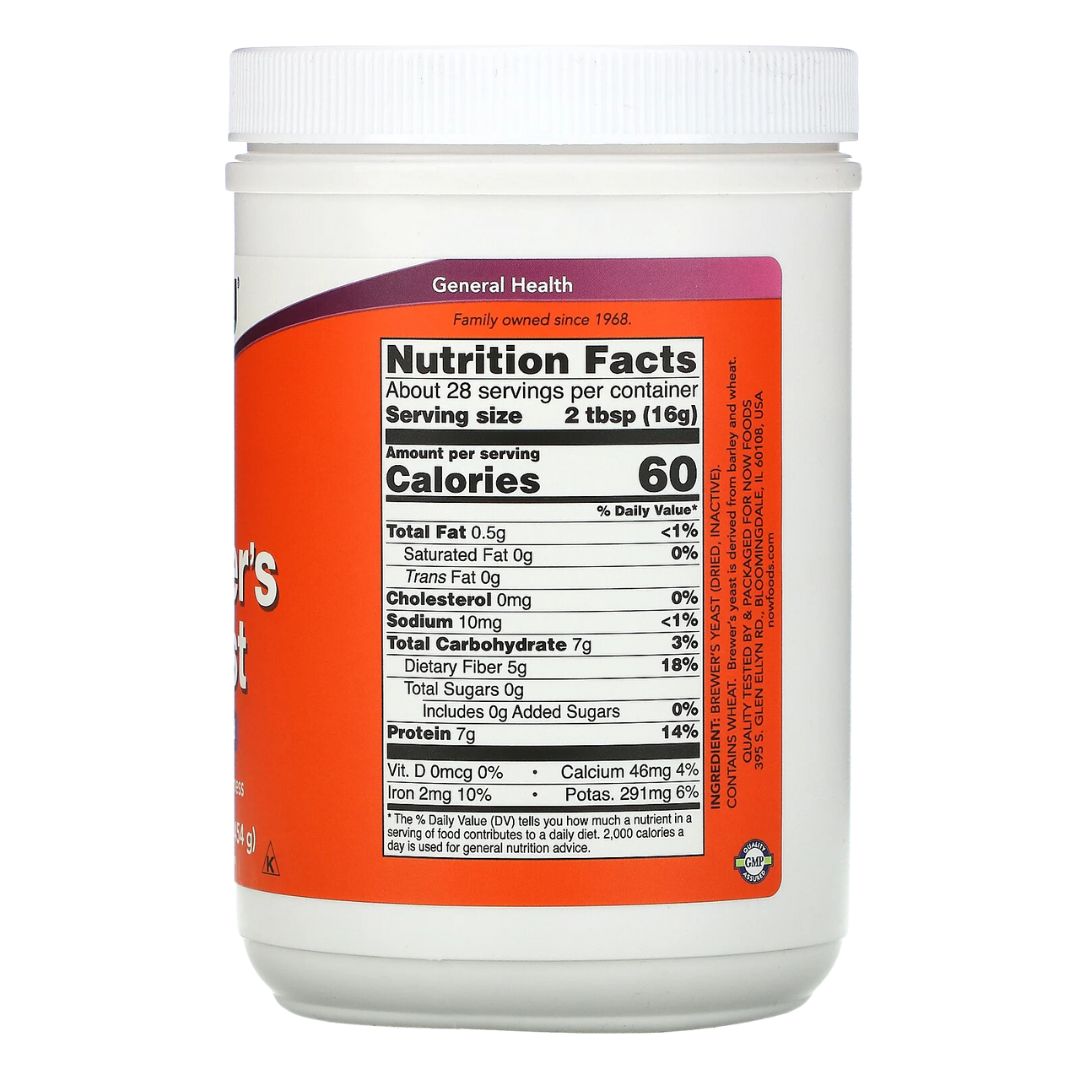 NOW Foods Nutritional & Brewer's Yeast – Flakes, Powder, Tablets | Superfood Supplements, 10oz-1lb